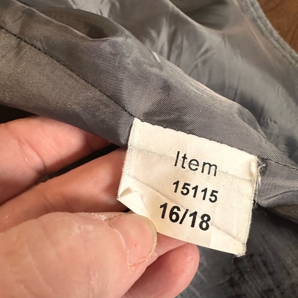 Ulla Popken Size 16/18 Wool Blend Button Up Coat. 40” Hem. Pockets. Band Collar - Picture 8 of 9